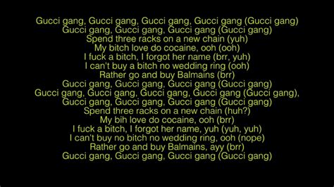 letra gucci gang|gucci gang lyrics copy paste.